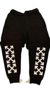 Off white Basic outline SWEATPANTS Black