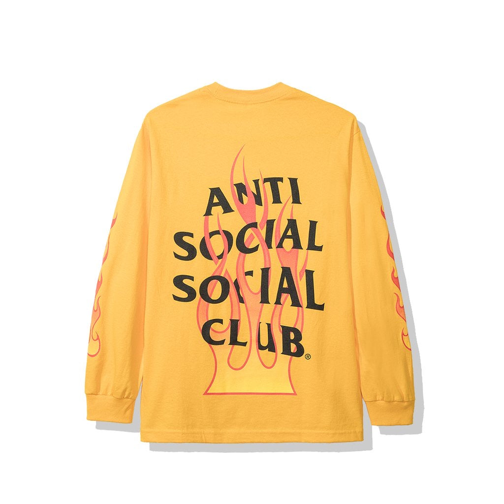 Anti Social Social Club Firebird Yellow Long Sleeve Tee