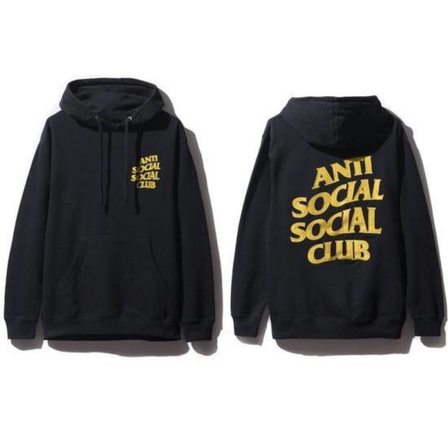 Anti Social Social Club Black and Yellow Hoodie – hyped-sheik