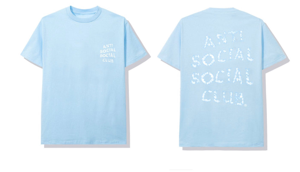 Anti Social Social Club Partly Cloudy Blue Tee